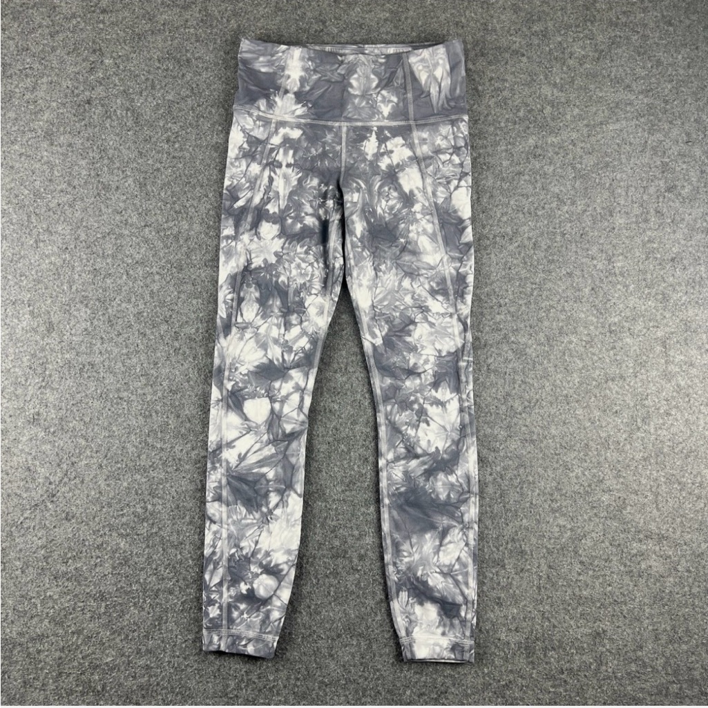 Athleta Salutation High Rise Tie-Dye 7/8 Legging - Gray Marble Print, Size S